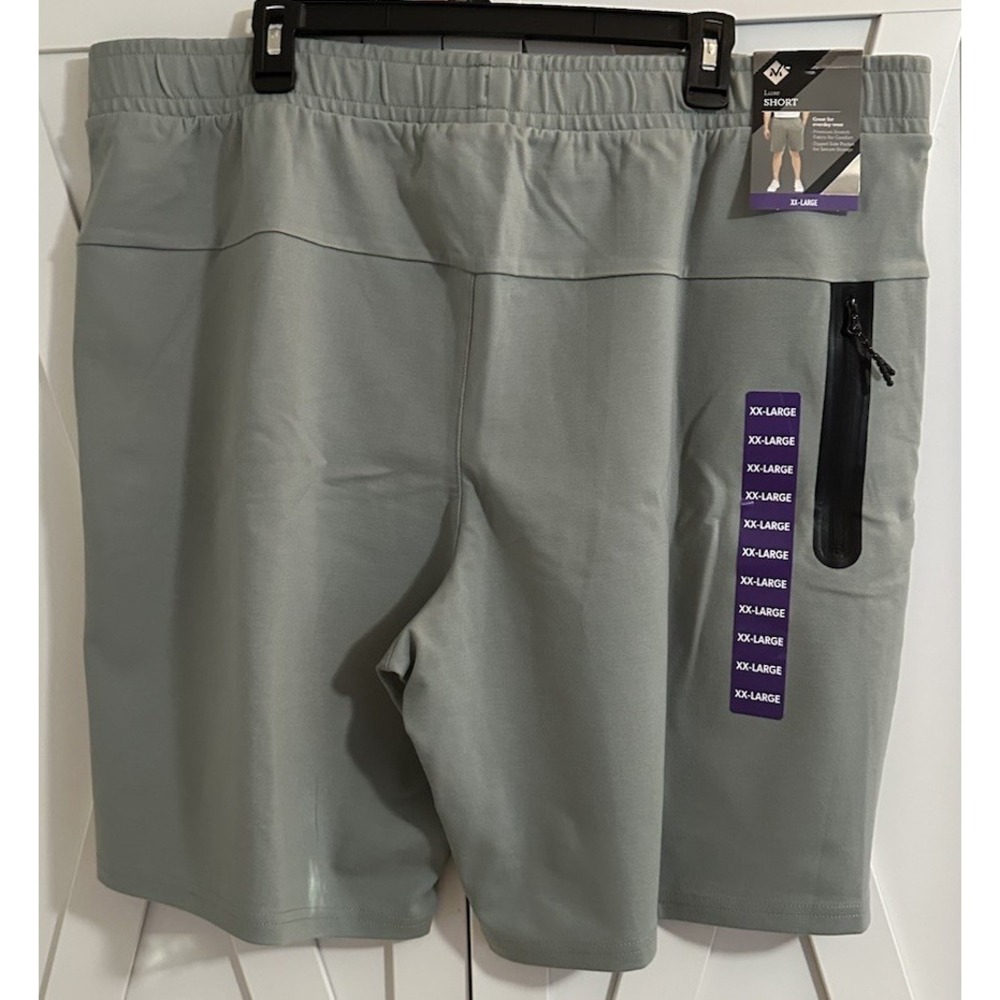 Member's Mark Men's Green Luxe Shorts XL Stretch Drawstring Zip Pocket Solid - Picture 6 of 9
